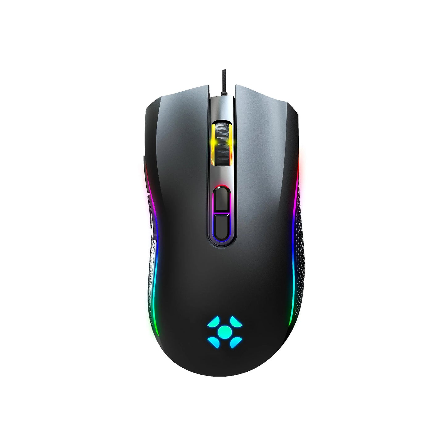 Mouse Gamer RGB Ambidestro Fortrek Black Hawk 7200DPI