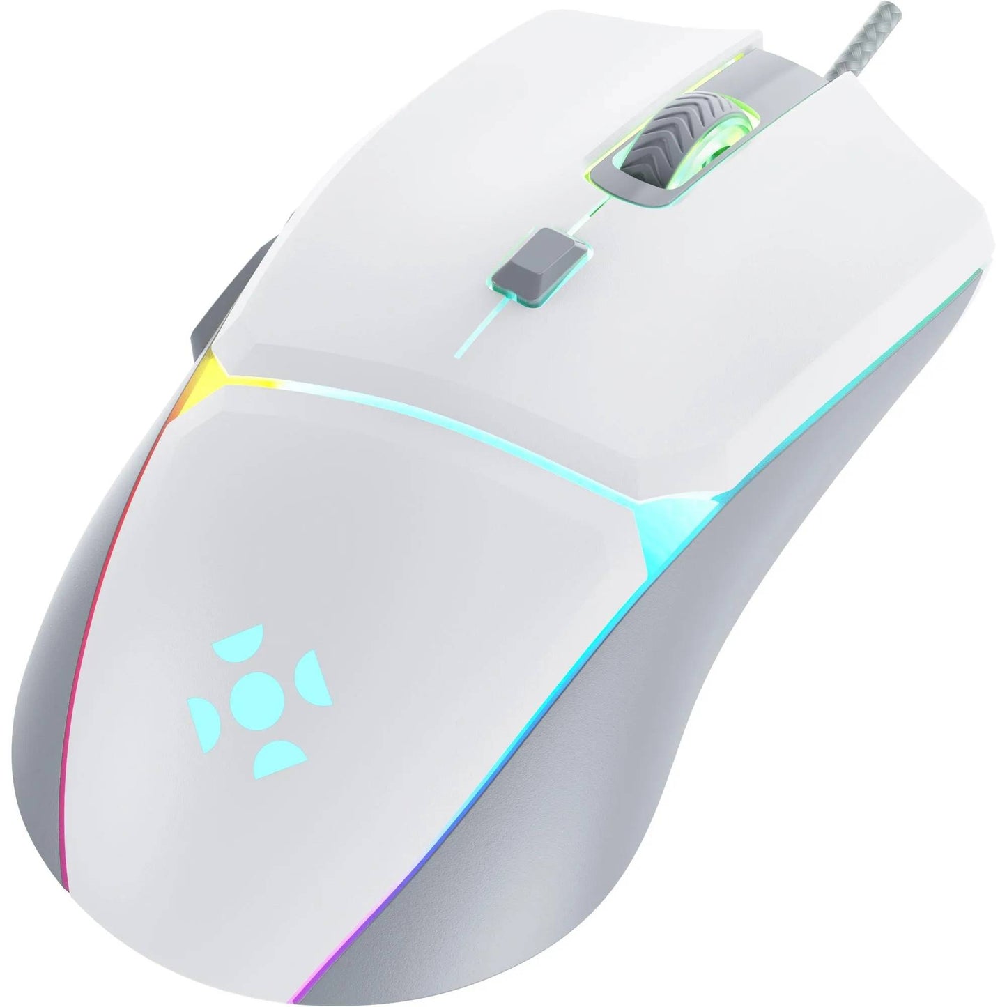 Mouse Gamer Rgb Fortrek Crusader White Edition 12800dpi