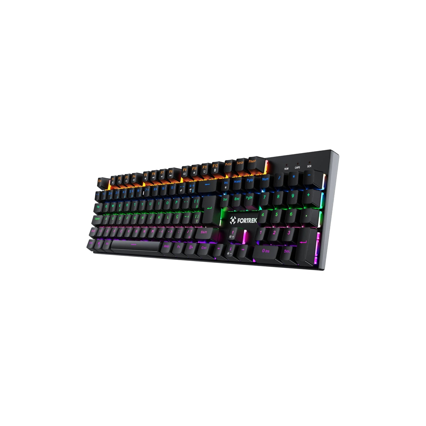 Teclado Gamer Mecânico Fortrek Gravity 100 Fullsized Rgb Rainbow