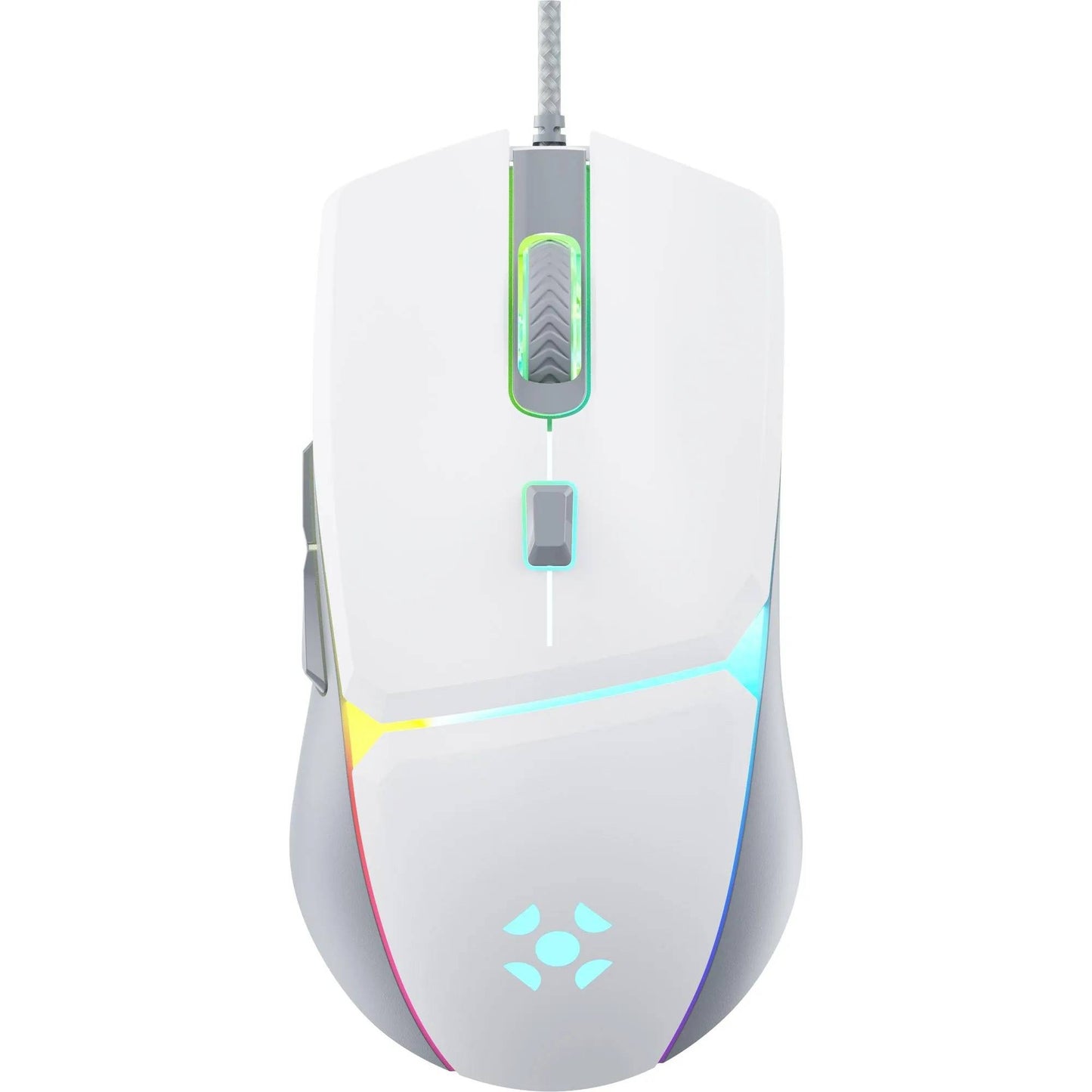 Mouse Gamer Rgb Fortrek Crusader White Edition 12800dpi