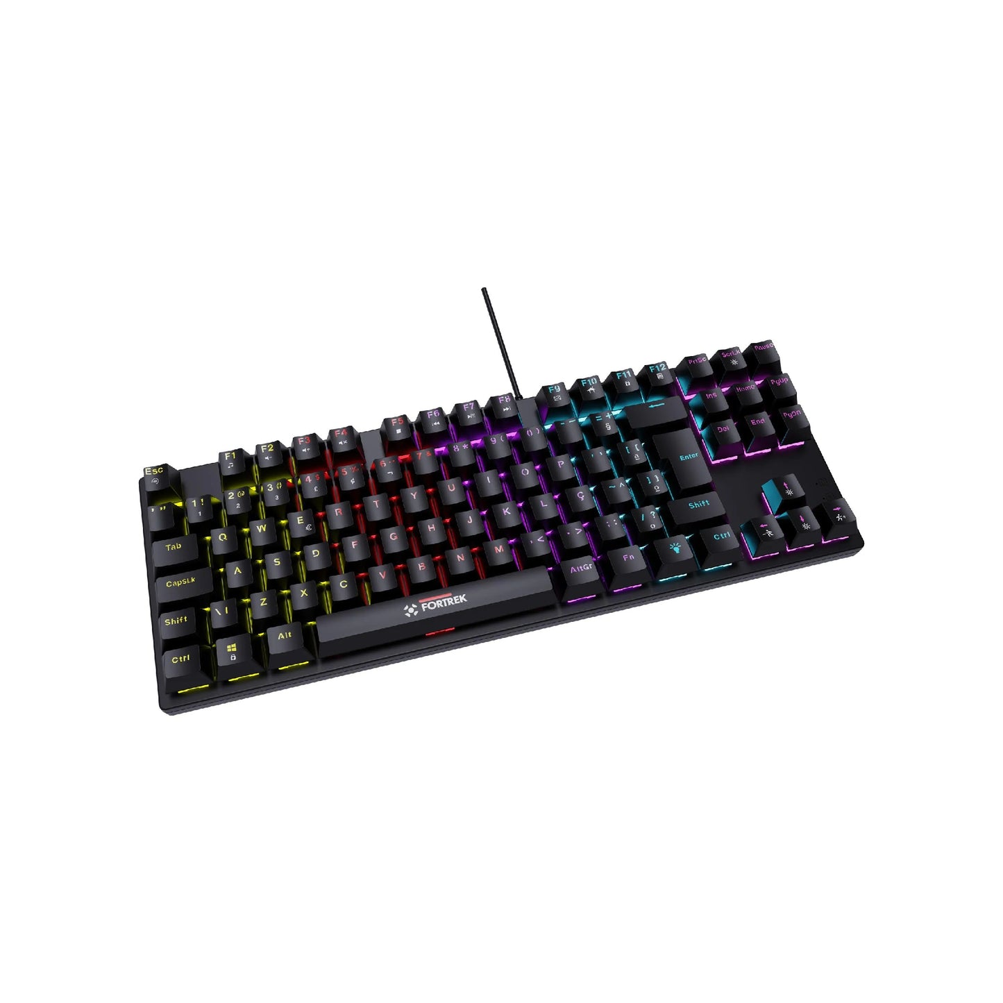 Teclado Mecânico Gamer Fortrek Gravity 80 Rainbow Outemu Red