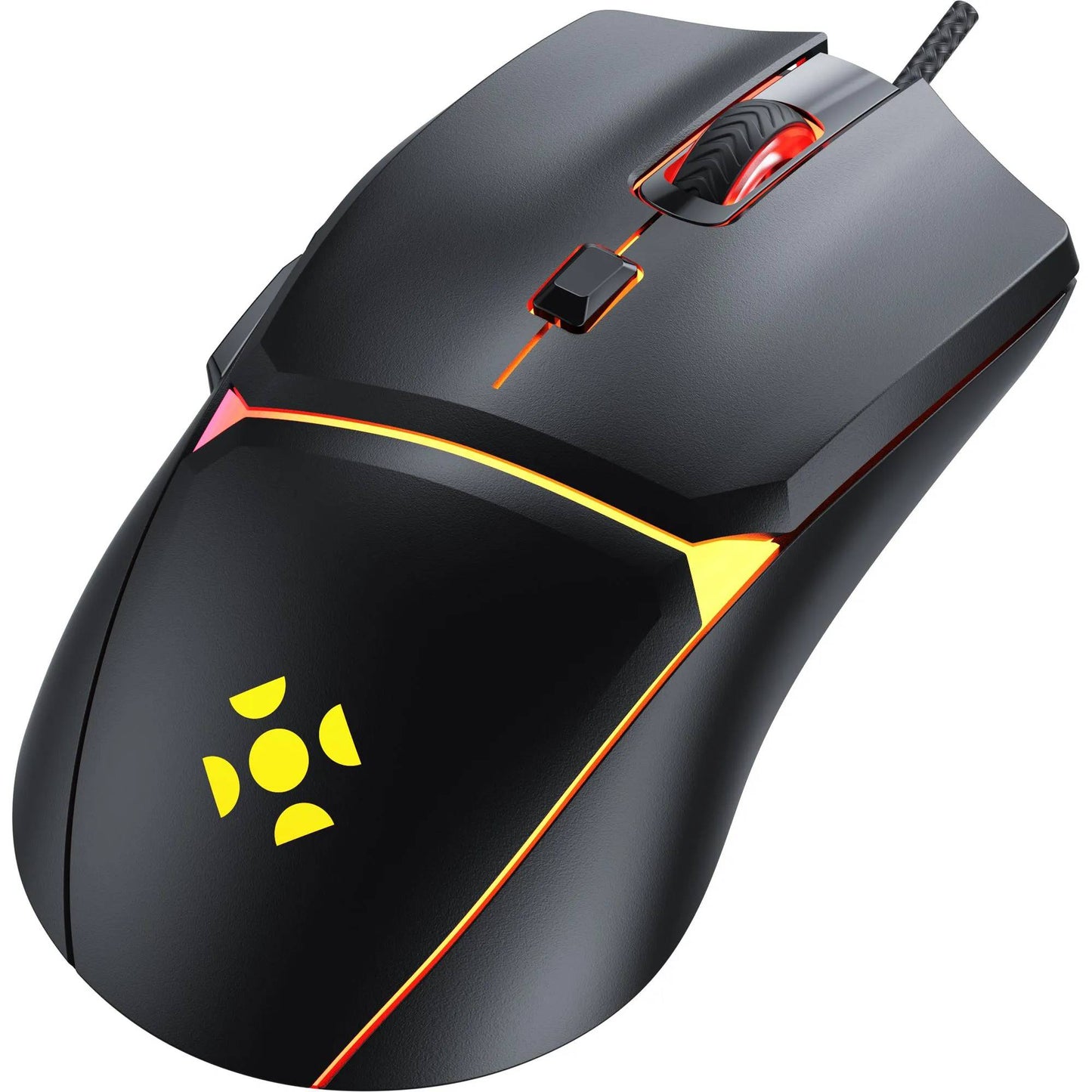 Mouse Gamer Rgb Fortrek Crusader Black Edition 12800dpi