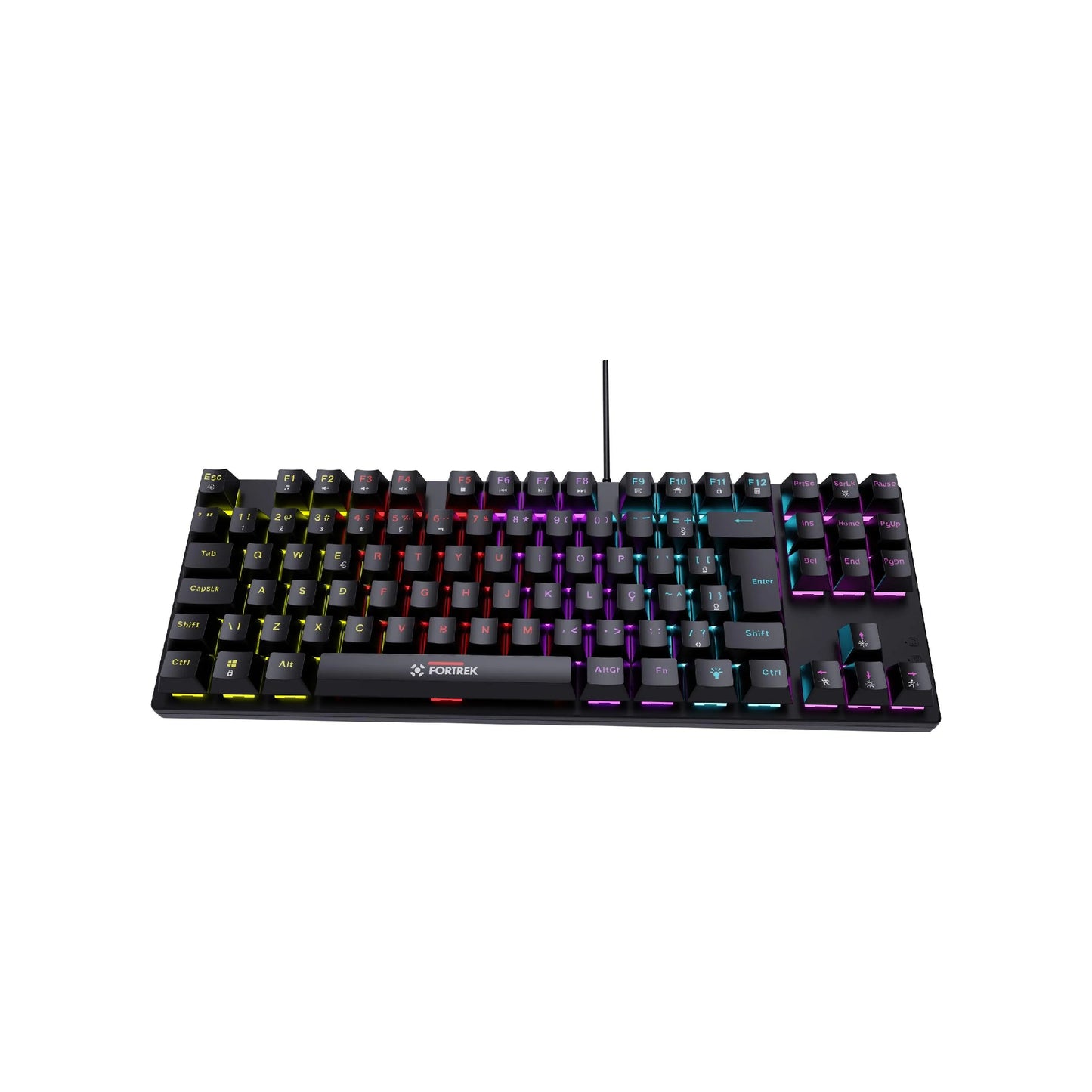 Teclado Mecânico Gamer Fortrek Gravity 80 Rainbow Outemu Red