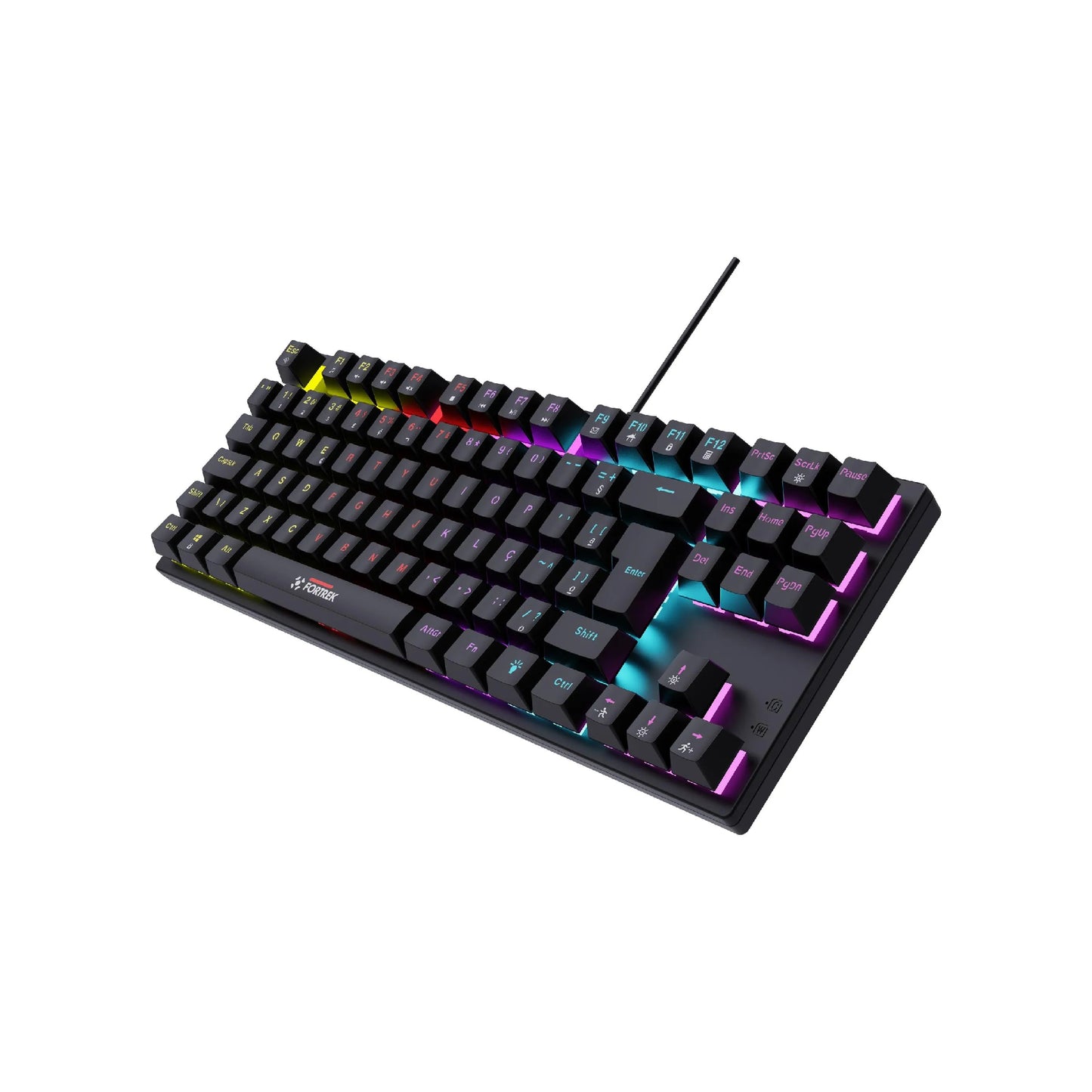Teclado Mecânico Gamer Fortrek Gravity 80 Rainbow Outemu Red