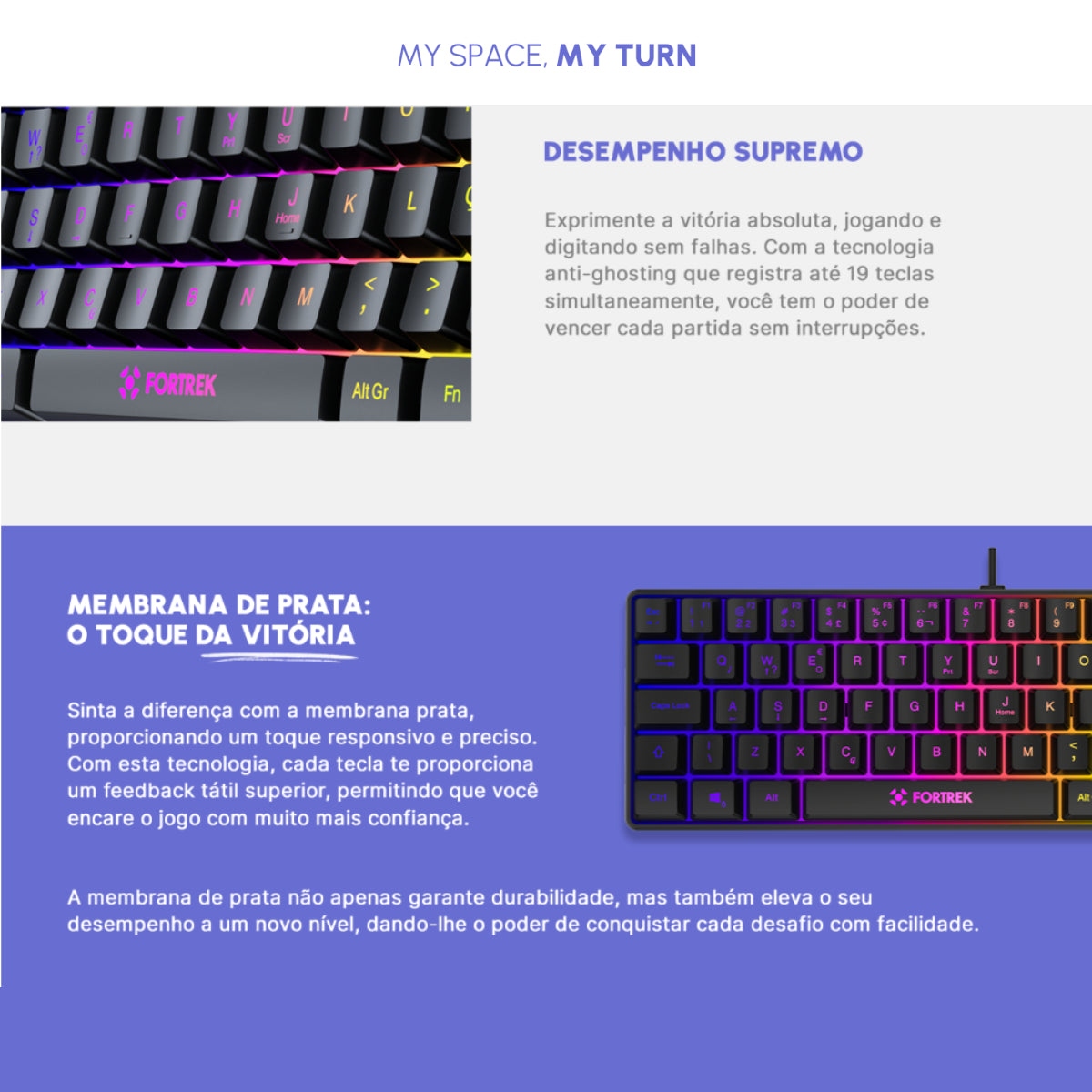 Teclado Gamer Fortrek Fearless 65 Compact Rgb Edition
