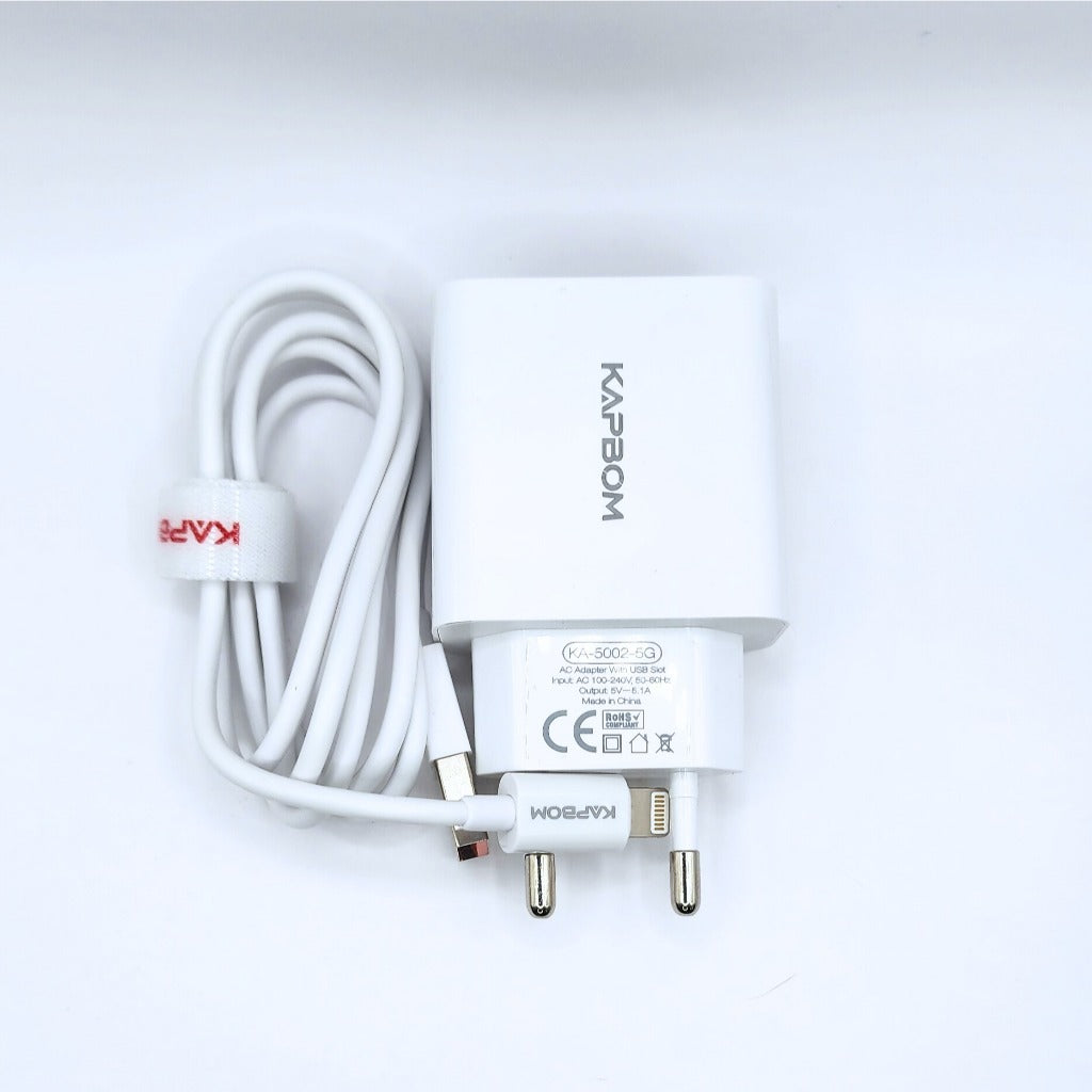 Carregador Rápido 5.1A Para iPhone Com 2 Entradas Usb