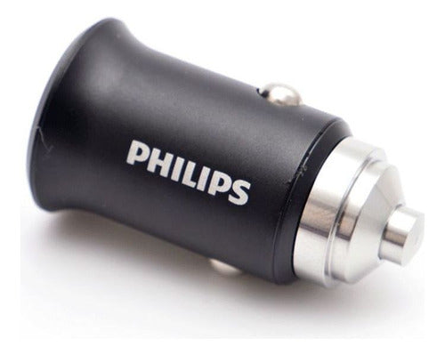 Carregador Veicular Philips Com 2 Portas Usb 2.4a 24w