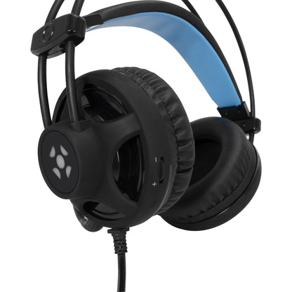 Headset Gamer Fortrek H2 Pro Over-ear Black Edition Led Azul