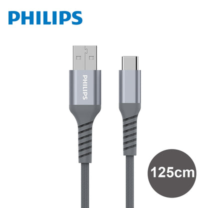 Cabo USB Tipo C Original Philips 5v 3a 1,25m Rápido Cor Preto