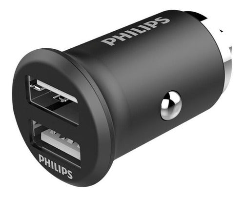 Carregador Veicular Philips Com 2 Portas Usb 2.4a 24w