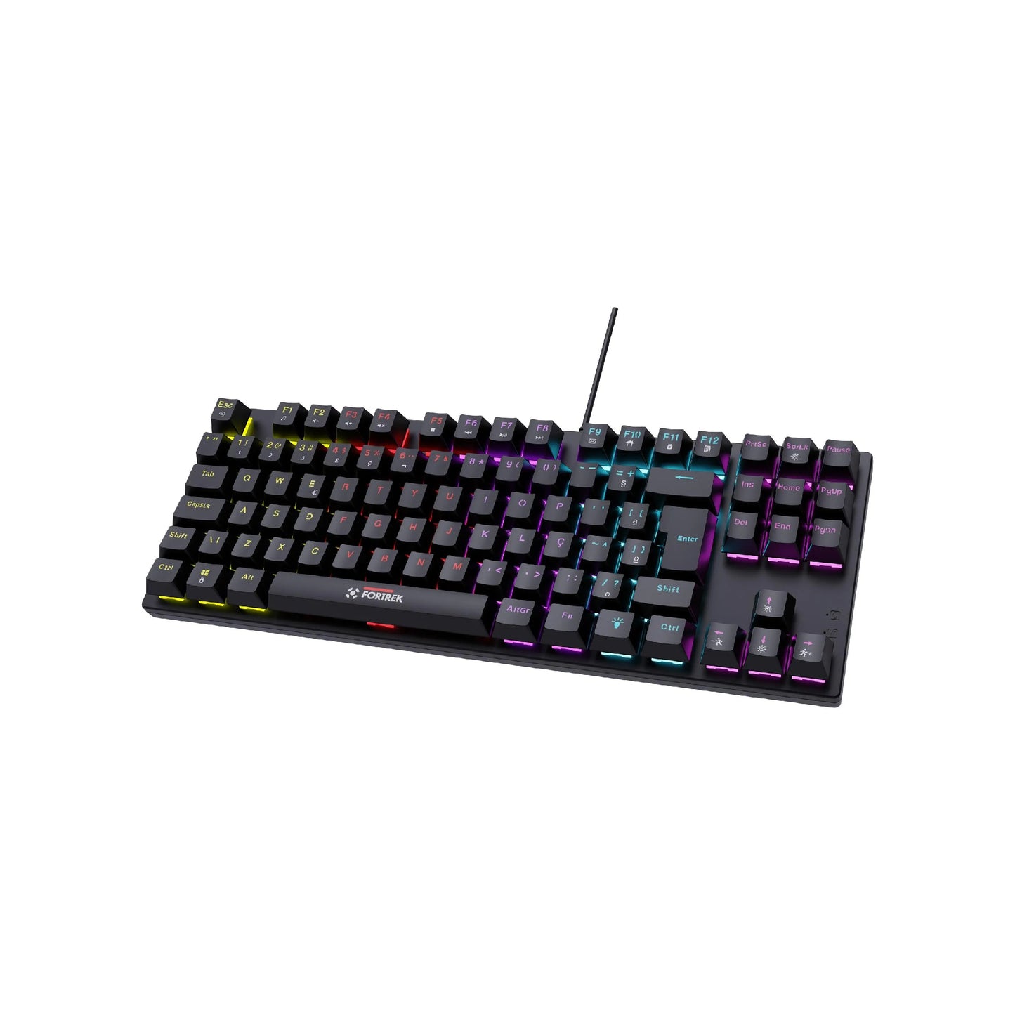 Teclado Mecânico Gamer Fortrek Gravity 80 Rainbow Outemu Red