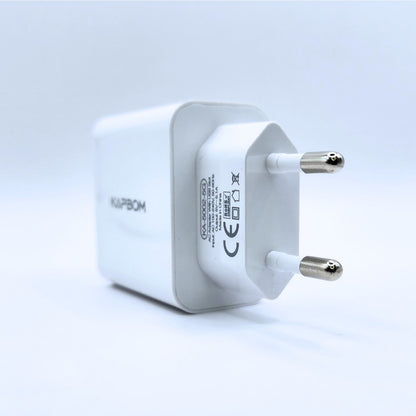 Carregador Rápido 5.1A com duas entradas USB e cabo Tipo C de 1m