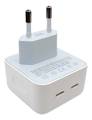 Fonte para Carregador Usb-c Rápido De 40w Com 2 Entradas Usb