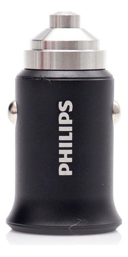 Carregador Veicular Philips Com 2 Portas Usb 2.4a 24w