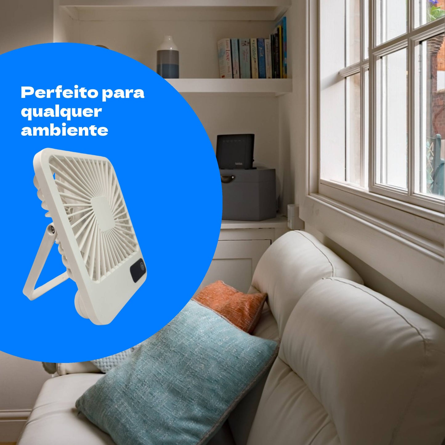 Ventilador Pequeno Turbo De Mesa Portátil Com 5 Velocidades