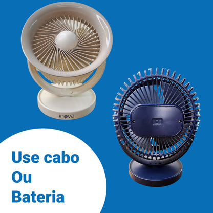 Ventilador Portátil Silencioso Turbo Usb Recarregável
