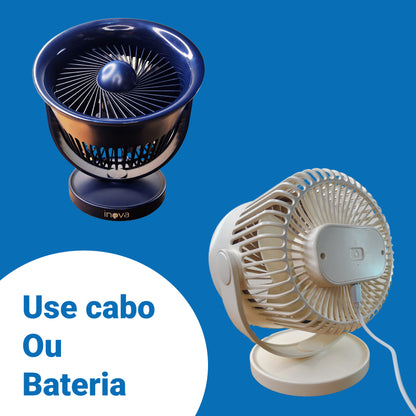 Ventilador Portátil Silencioso Turbo Usb Recarregável